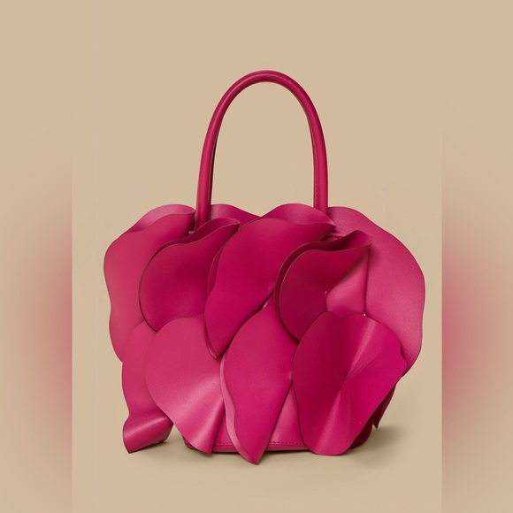 Farm Rio Fuchsia Leather Flower Bag